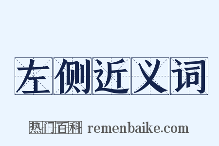 左侧近义词是什么意思的图片